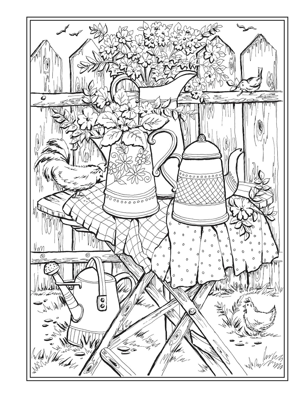 Creative Haven Country Charm Coloring Book (Adult Coloring Books: in the Country)