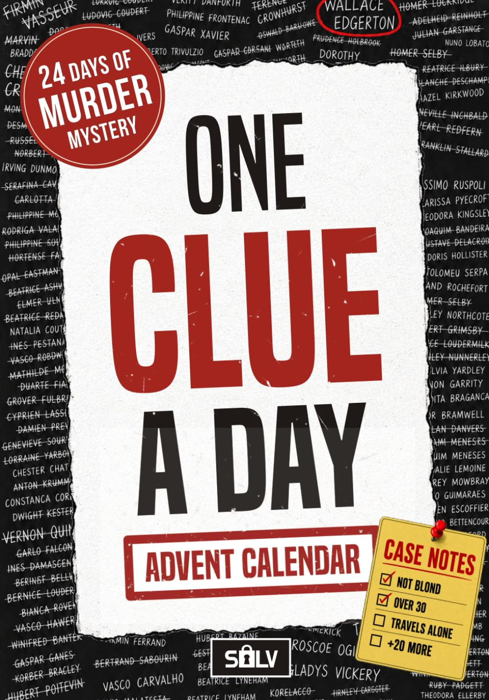 One Clue a Day Advent Calendar: a Murder Mystery Puzzle Book for Adults with One Culprit to Find by Elimination