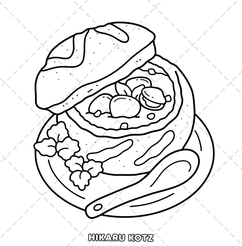 Comfort Food: Bold and Easy Coloring Book for Adults and Teens