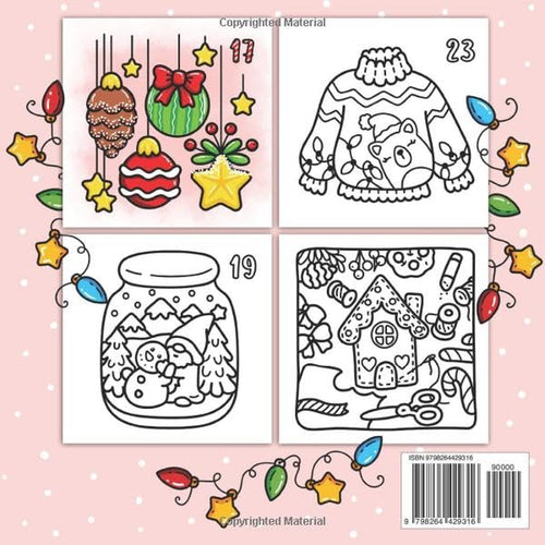 Advent Calendar Vol. 2 Christmas Coloring Book: 25 Bold and Easy Holiday Designs for Relaxing Daily Countdown | Bonus Pages Included | Fun for Adults and Kids (Bold & Easy)