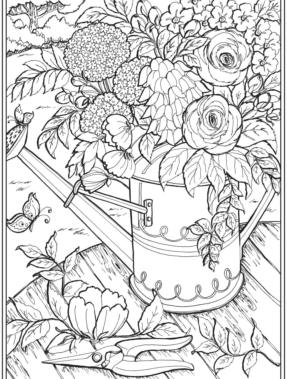 Creative Haven Country Gardens Coloring Book (Adult Coloring Books: in the Country)