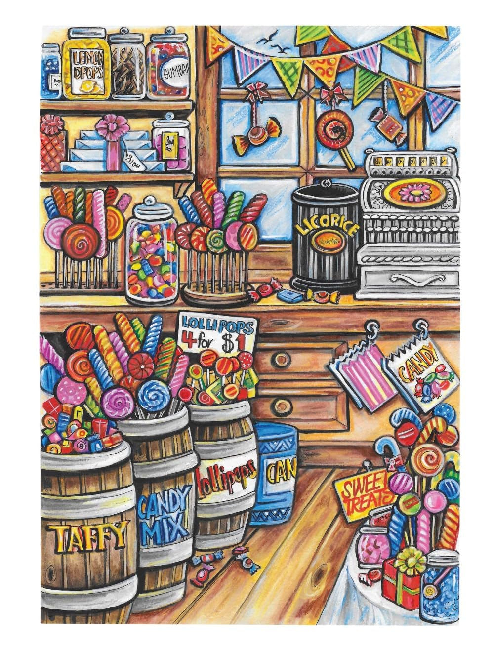 Creative Haven Main Street Coloring Book: Charming Storefronts and Cozy Town Scenes for Stress Relief and Relaxation (Adult Coloring Books: USA)