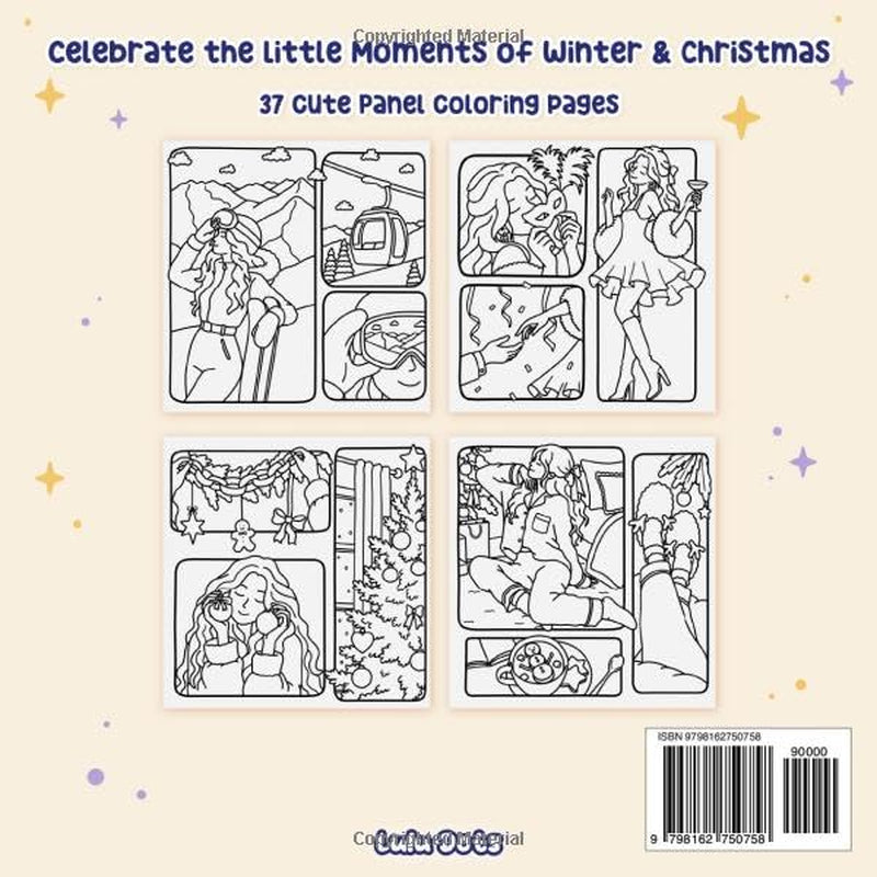Aesthetic Girl Winter Snapshots: Cute, Cozy & Girly Coloring Book for Adults and Teens with Christmas Scenes & Bold, Easy Panel Designs (Aesthetic Girl - Cozy Moments)