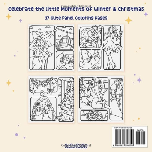 Aesthetic Girl Winter Snapshots: Cute, Cozy & Girly Coloring Book for Adults and Teens with Christmas Scenes & Bold, Easy Panel Designs (Aesthetic Girl - Cozy Moments)