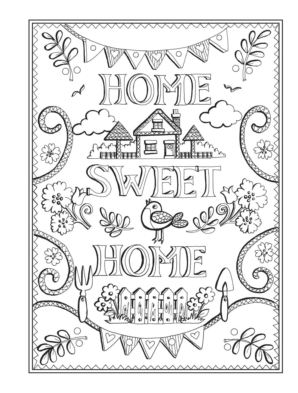 Creative Haven Home Sweet Home Coloring Book (Adult Coloring Books: Calm)