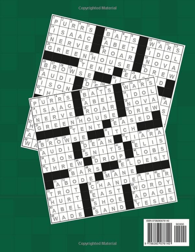 Easy Crossword Puzzle Book for Adults & Seniors – Large Print: 90 Fun & Relaxing Puzzles with Solutions to Keep Your Mind Active the Enjoyable Way