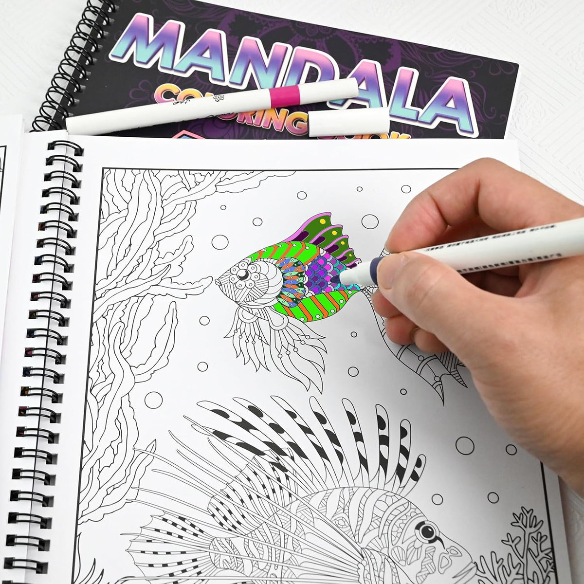 3 Pack Adult Stress Relief Coloring Book,60 Page Mandalas,Animal & Flower Patterns,Spiral Bound Women Coloring Books for Mindfulness & Relaxation for Christmas,Birthday&Holiday Party Gifts