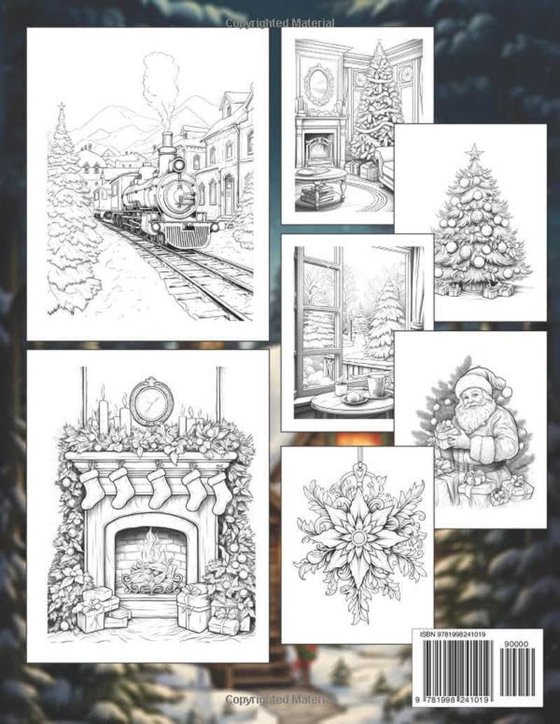 Calming Christmas Coloring Book for Adults: Large Print Pages for Adults & Seniors | Beautiful Cozy Christmas Colorful Pages with Stunning Winter ... Coloring Books for All Ages Kids to Seniors!)