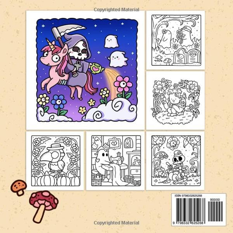 Spooky Cutie: Adorable Creepy Creatures Coloring Book for Cozy Relaxation