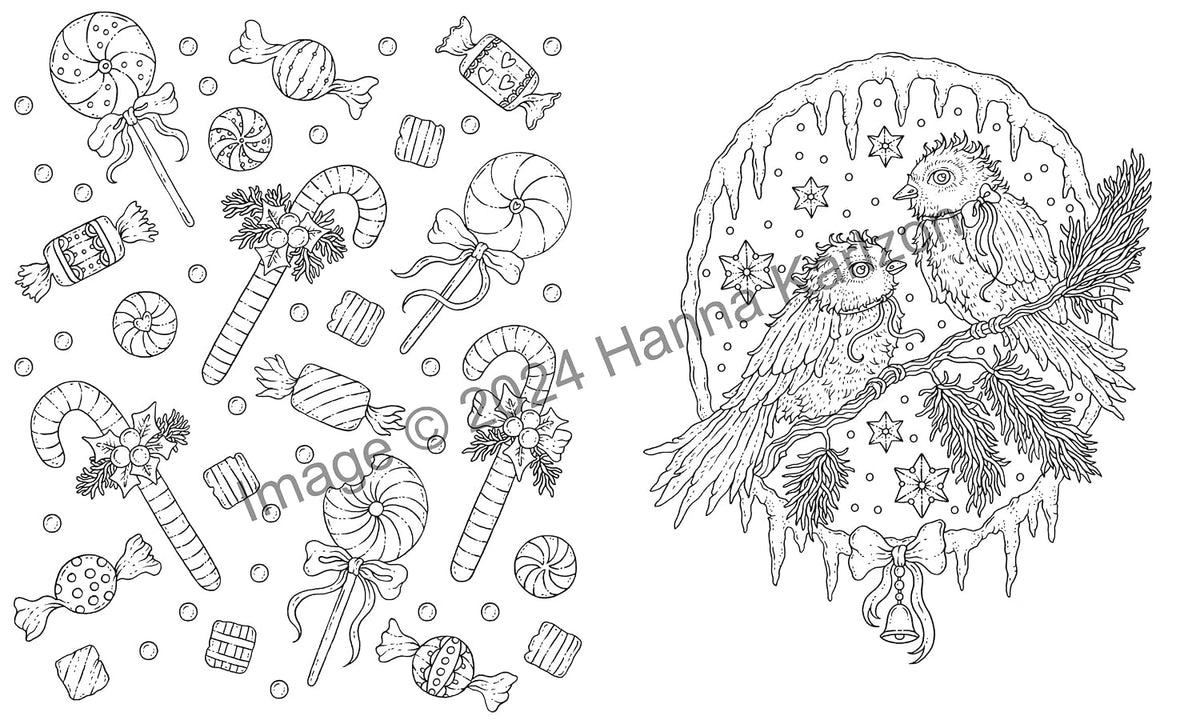 Merry Christmas Coloring Book: Hardcover Adult Coloring Book Featuring Thick, High-Quality Paper