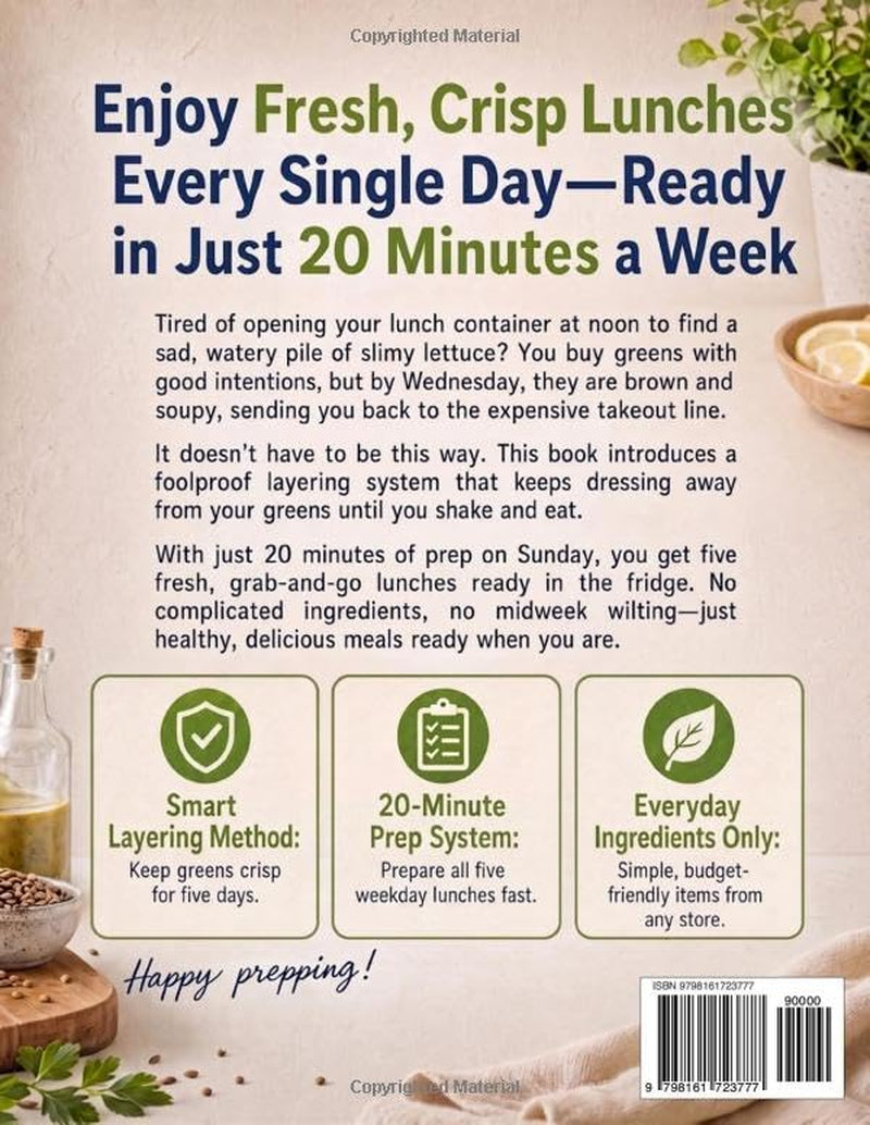 Super Easy Mason Jar Salad Cookbook for Busy People: 130 Delicious Recipes and a 20-Minute Weekly Meal Prep System for 5 Never-Soggy Grab-And-Go Lunches with Budget-Friendly Everyday Ingredients
