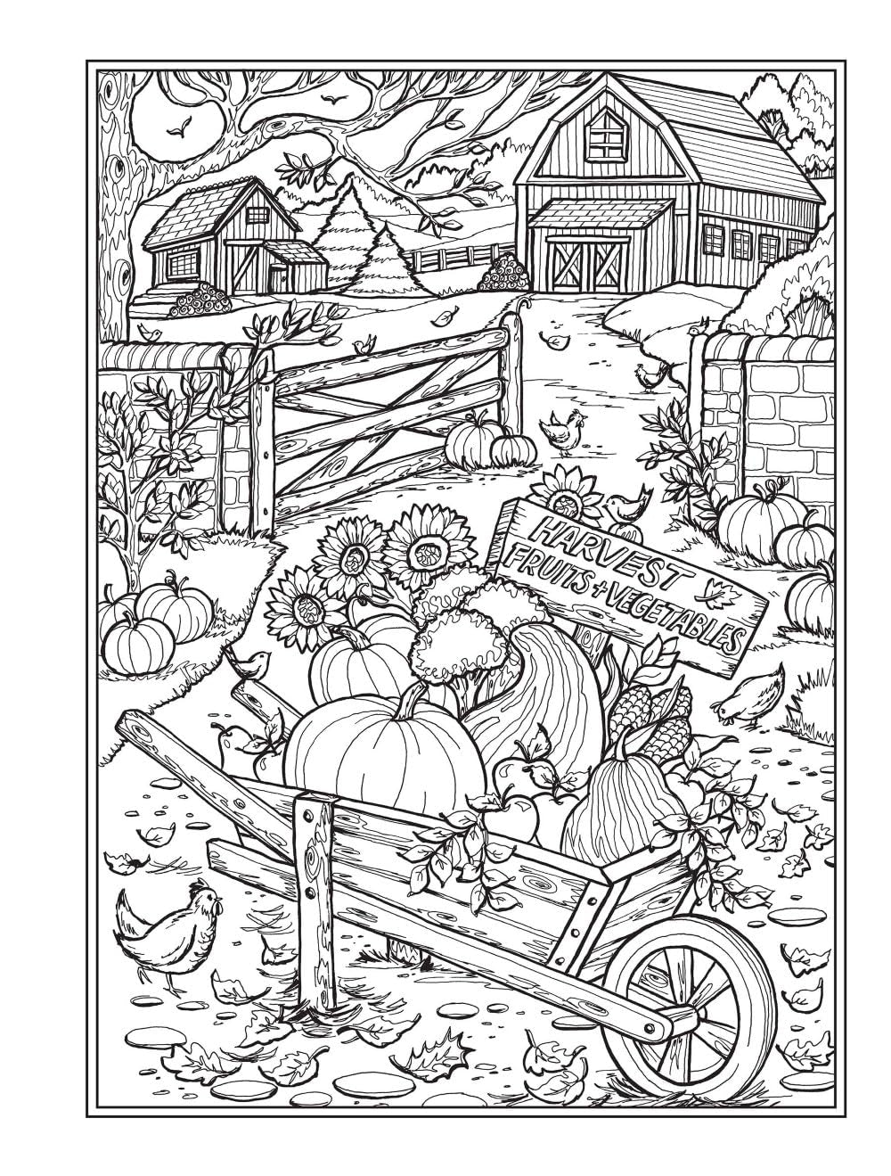 Creative Haven Autumn Charm Coloring Book (Adult Coloring Books: Seasons)