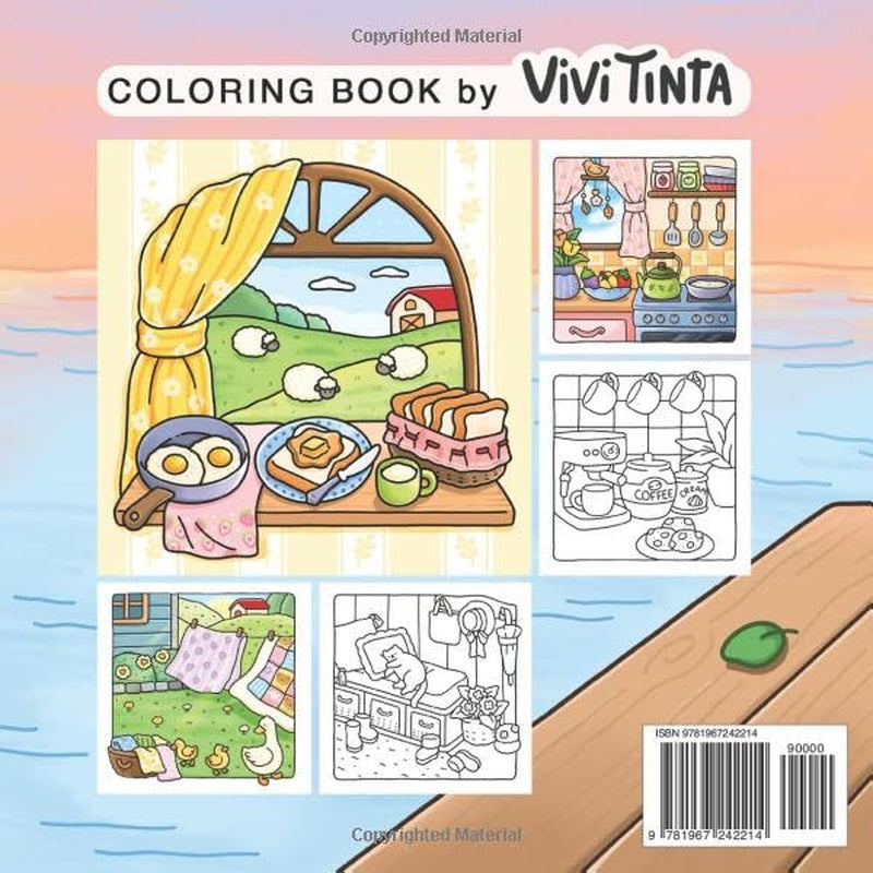 Calmness: Quiet and Relaxing Coloring Book for Adults & Teens Featuring Cozy Corners, Peaceful Scenes and Familiar Places