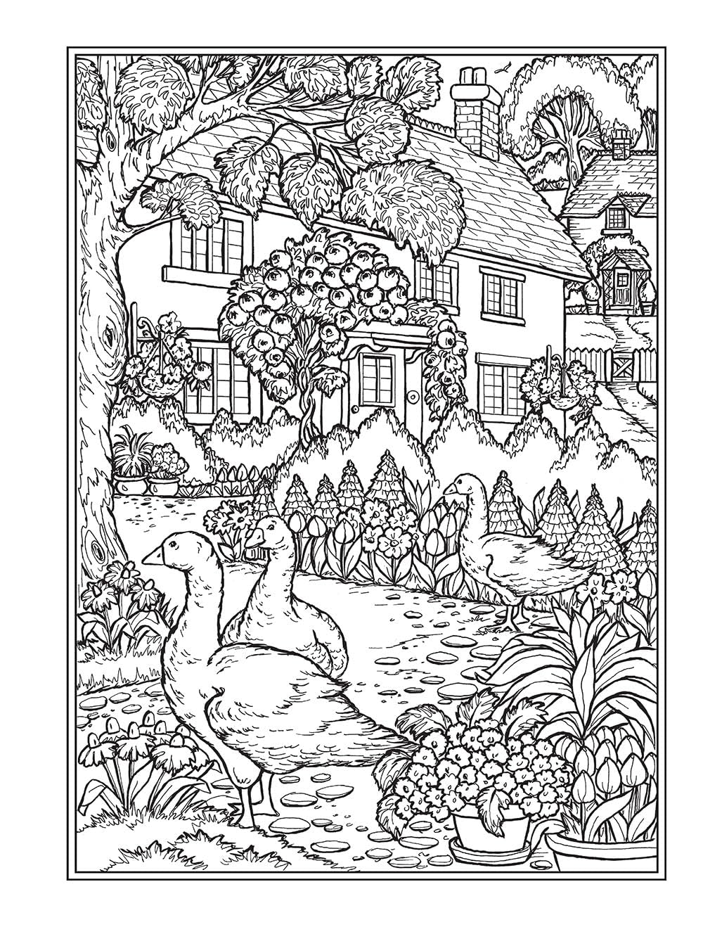 Creative Haven Small-Town Charm Coloring Book (Adult Coloring Books: in the Country)