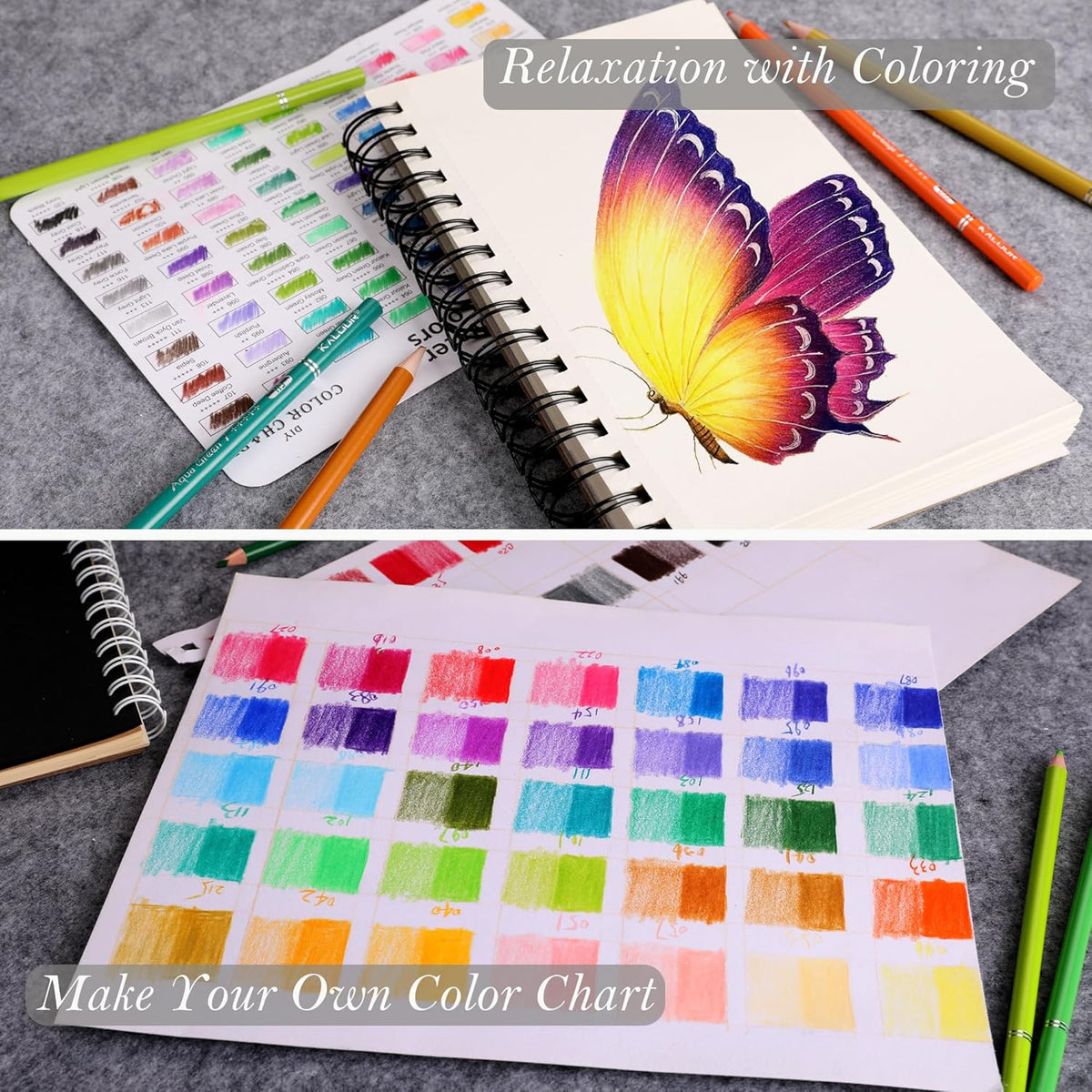 Premium Colored Pencils,Set of 50 Colors,Artists Soft Core with Vibrant Color,Ideal for Layering Blending Shading,Color Pencils for Adults Beginners Coloring Book…
