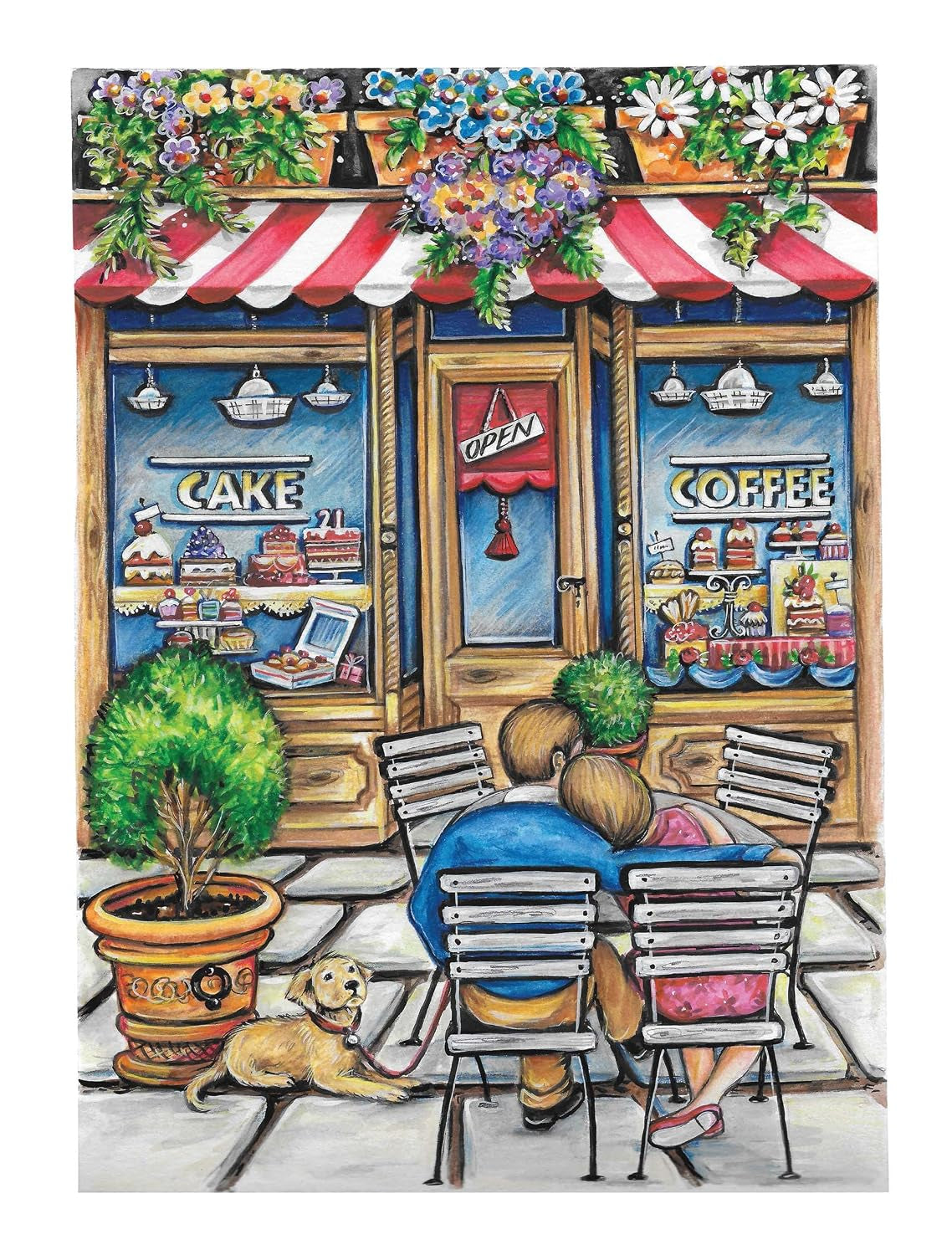 Creative Haven Romantic Country Scenes Coloring Book: Lovely Picnic Spots, Lakeside Canoes, Scenic Gardens, and Cozy Couples for Relaxation and Stress Relief (Adult Coloring Books: in the Country)