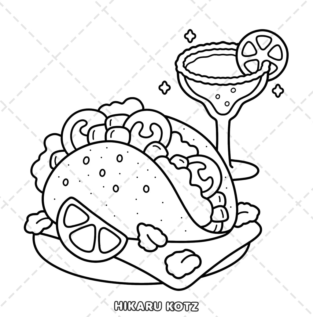 Comfort Food: Bold and Easy Coloring Book for Adults and Teens