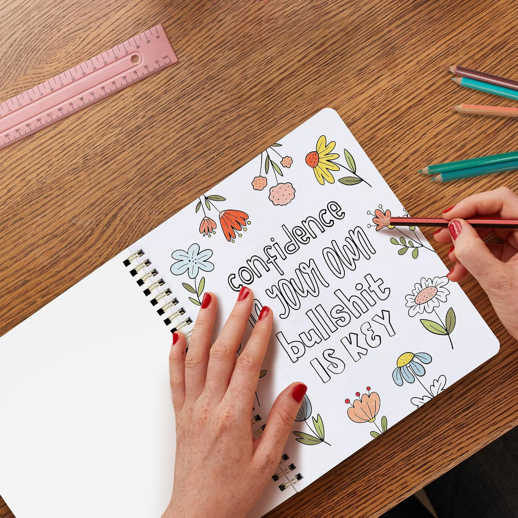 Beautiful Adult Coloring Book Set of 2 for Relaxation - Sassy and Funny