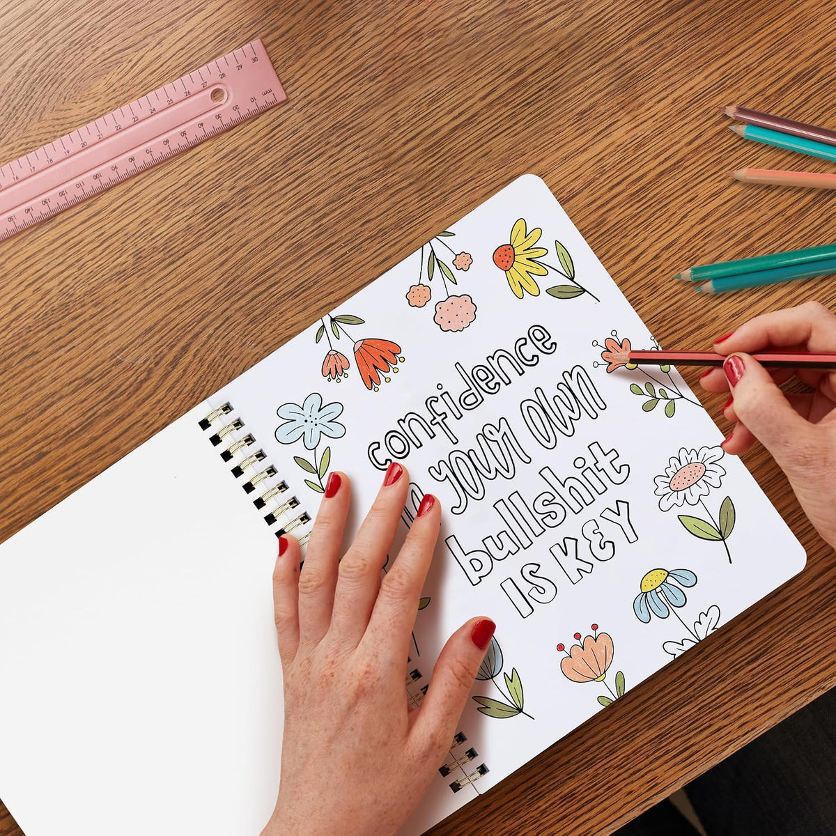 Beautiful Adult Coloring Book Set of 2 for Relaxation - Sassy and Funny