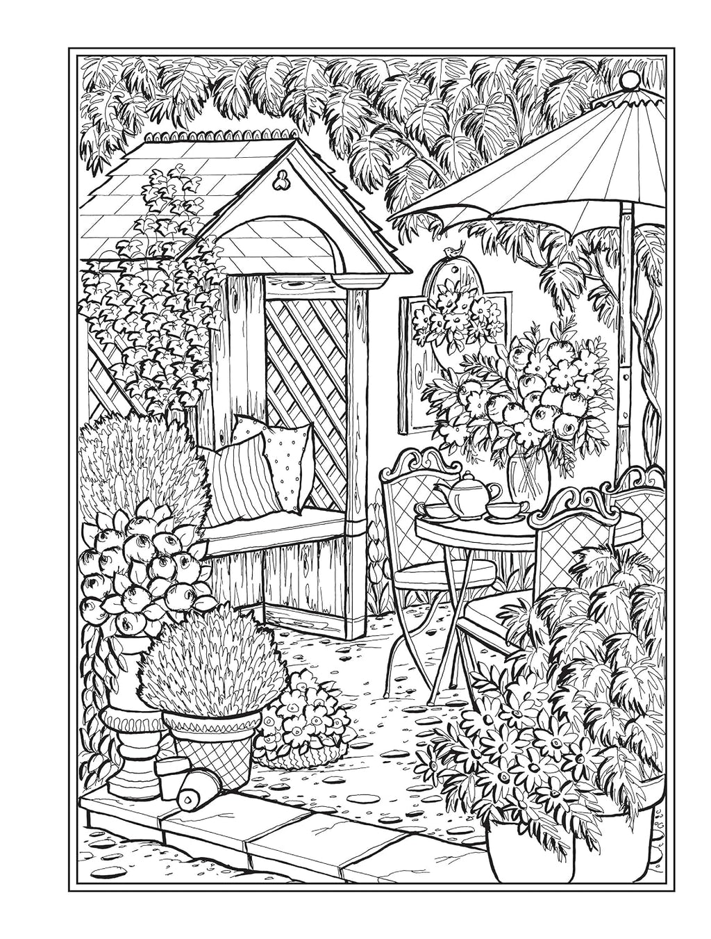 Creative Haven Country Gardens Coloring Book (Adult Coloring Books: in the Country)