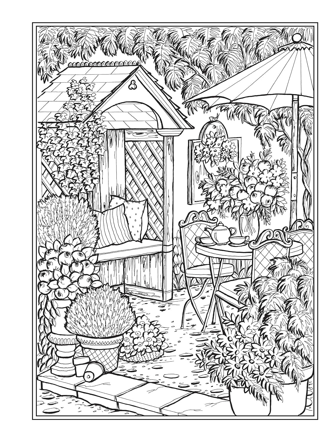 Creative Haven Country Gardens Coloring Book (Adult Coloring Books: in the Country)