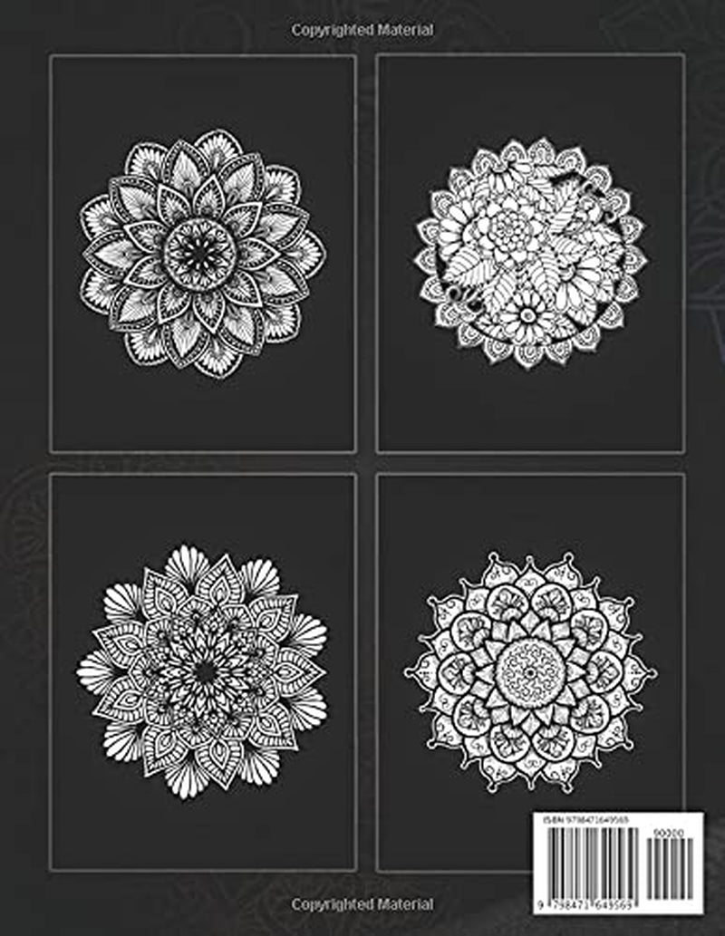 The Art of Mandala Adult Coloring Book: over 100 Mandalas ( Dark Version ) - Mandala Coloring Book for Kids Big Mandalas to Color for Relaxation- ... Book for Kids Easy Mandalas for Beginners