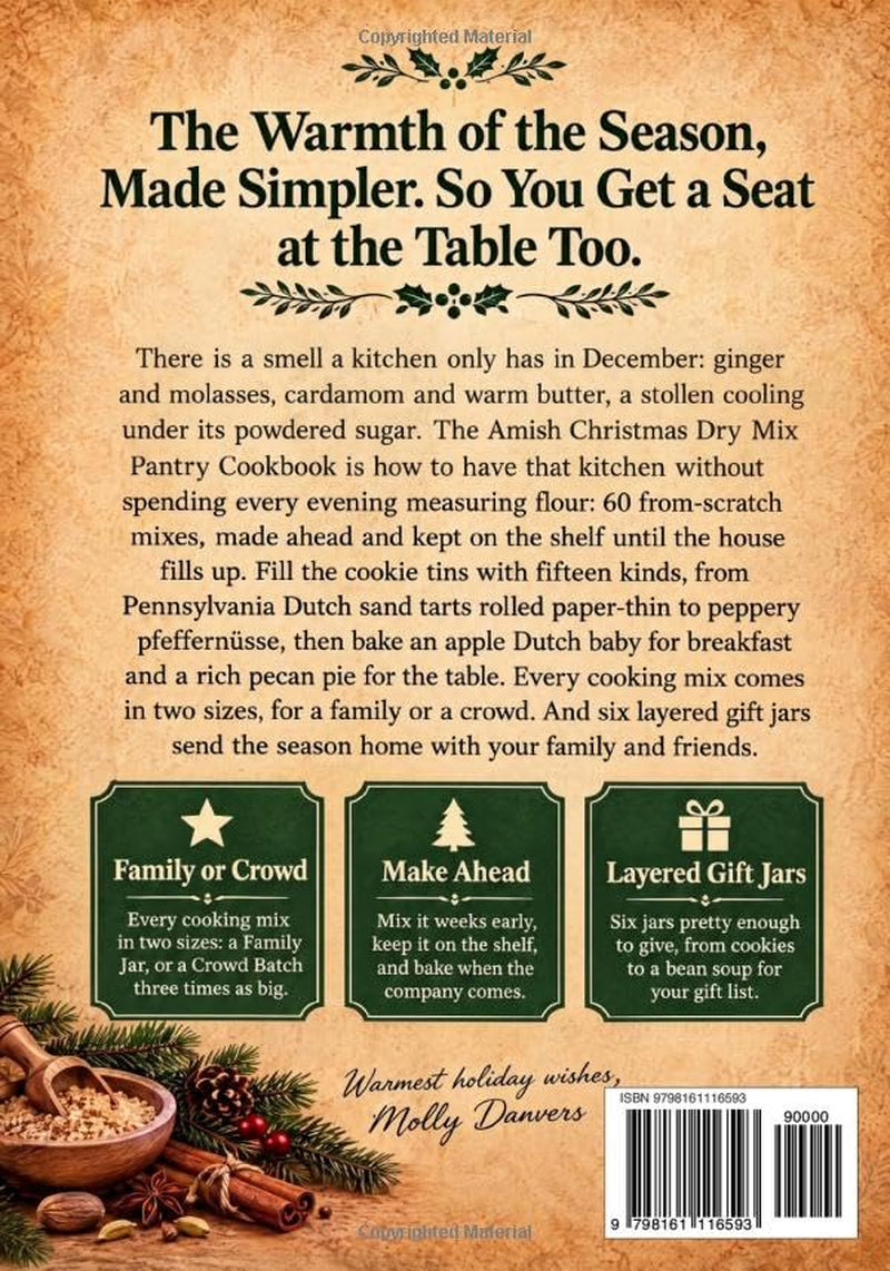 The Amish Christmas Dry Mix Pantry Cookbook: 60 Easy, Make-Ahead From-Scratch Mixes for Holiday Cookies, Breads, Breakfasts, Desserts & Gift Jars | ... Shopping Lists (The Amish Dry Mix Pantry)