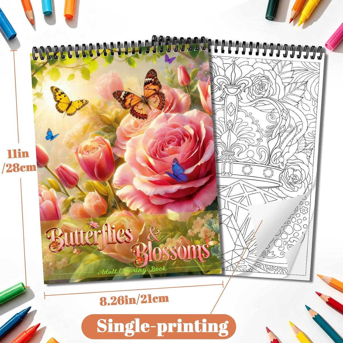 3 Pack Adult Coloring Books for Women, Spiral Bound