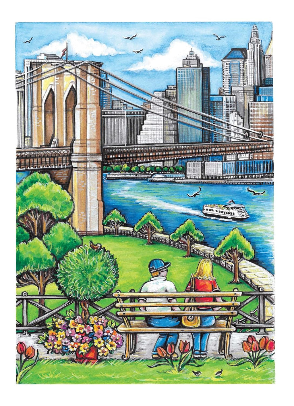 Creative Haven Wish You Were Here! Coloring Book (Adult Coloring Books: World & Travel)